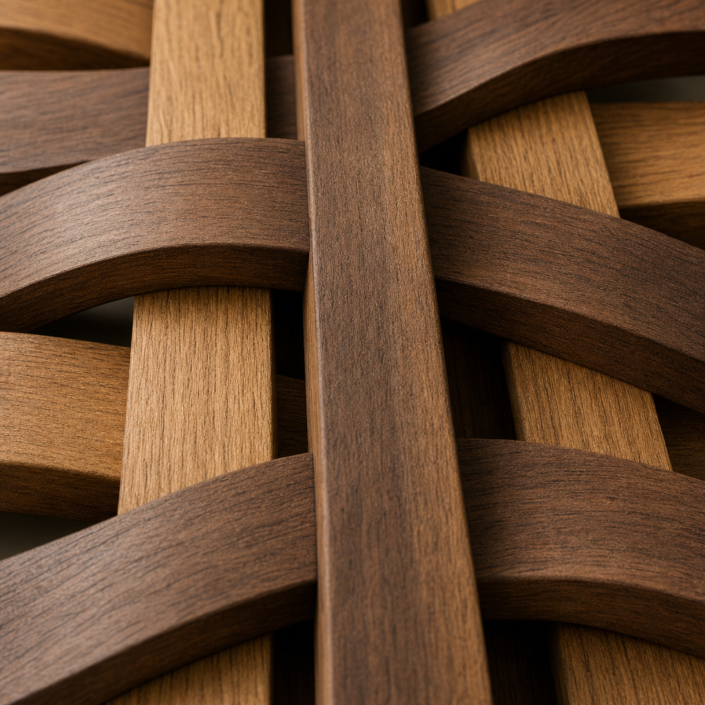 Woven Axis Wood Panel