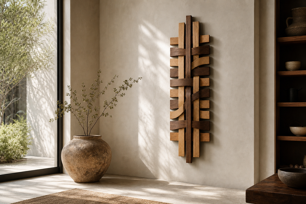 Woven Axis Wood Panel — Room view